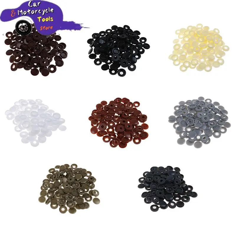 

Hot 50pcs Car White Hinged Cover Cap Number Plate Fitting Fixing Self Tapping Screw For License Plate Screw Caps screws plugs