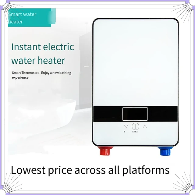 6500W chauffe-eau électrique instantané salle de bain chauffage de l'eau instantané température constante débit chauffe-eau cuisine douche d'eau chaude 1
