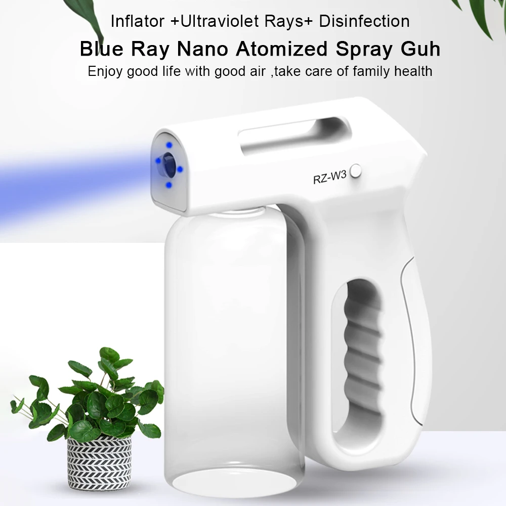 

800ml Large-capacity Electric Nano Blue Light Steam Spray Fogger Fogging Disinfection Sprayer Gun Atomization Sanitizer Machine