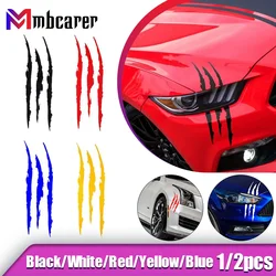 Car Stickers Scratch Stripe Marks Reflective Monster Claw Scratch Marks Auto Headlight Decal Cartoon Car-Styling Auto Stickers