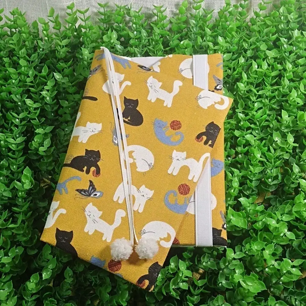 Cartoon Cat Notebook Cover - Protective Planner Case & Journal Protector