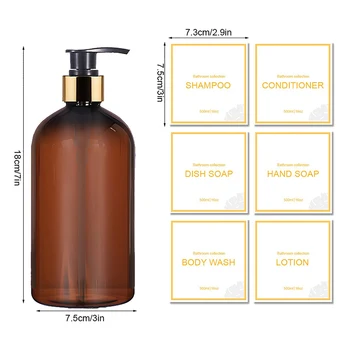 Alternative view of 3pcs Triple Shampoo Dispenser .Bathroom Shower Dispenser Set Refillable Pump Clear Shampoo Conditioner Body Wash Dispenser Bath Soap Bottle