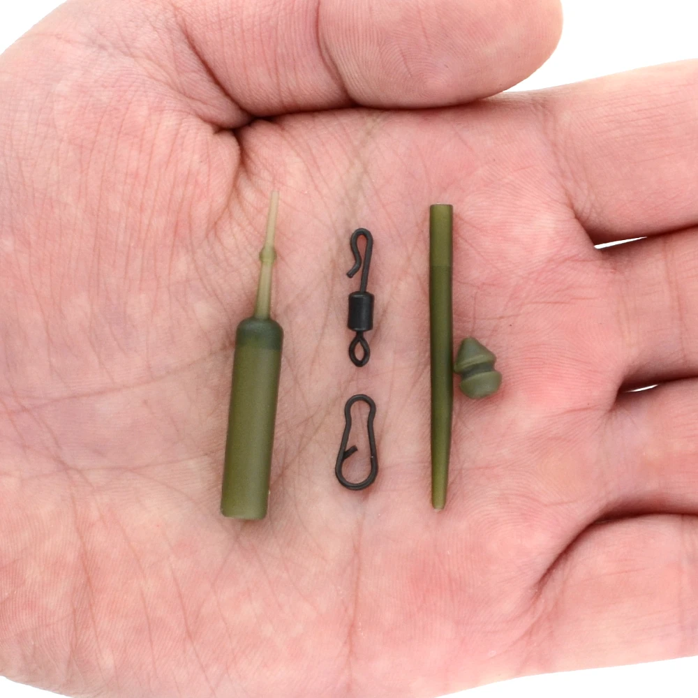 Hirisi Carp Fishing Rig Kit - Ready-to-Use Tackle with Swivel Snaps & Hook Sleeves