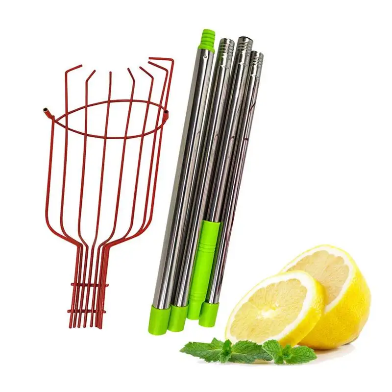 

Большой Ловец для фруктов 260 см, телескопический металлический Ловец, глубокая корзина, съемный удобный инструмент для сбора фруктов