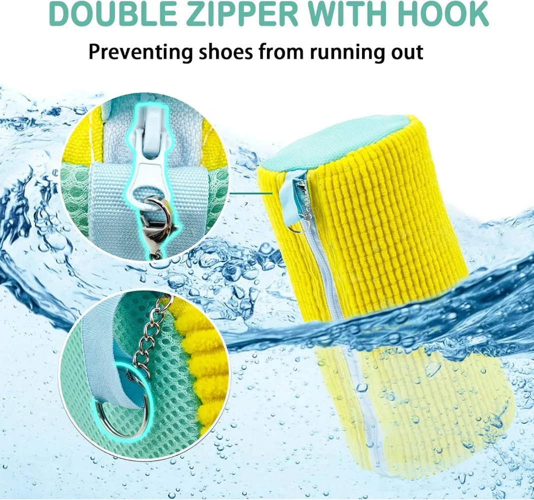 360° Washing Shoes Bag Laundry Sports Tennis Shoes Protector Reusable Net Fluffy Fibers Easily Remove Dirt Washing Friendly Dry 4