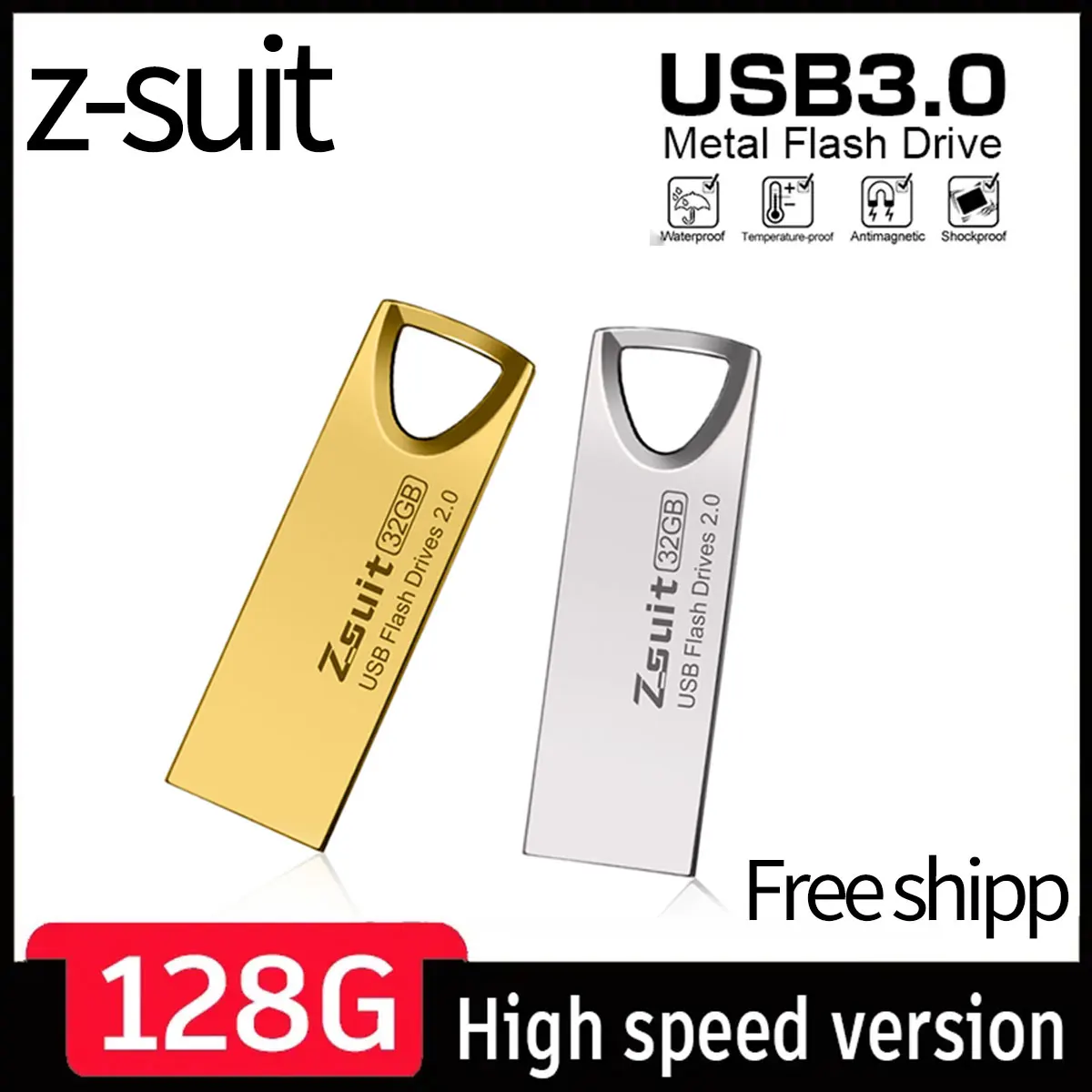 2025 New Innovation 3.0 USB Flash Drive Pen Drives 128GB 64GB 32GB USB 2.0 Metal Stick  Pendrive Flash Drive For Laptop/PC/Car