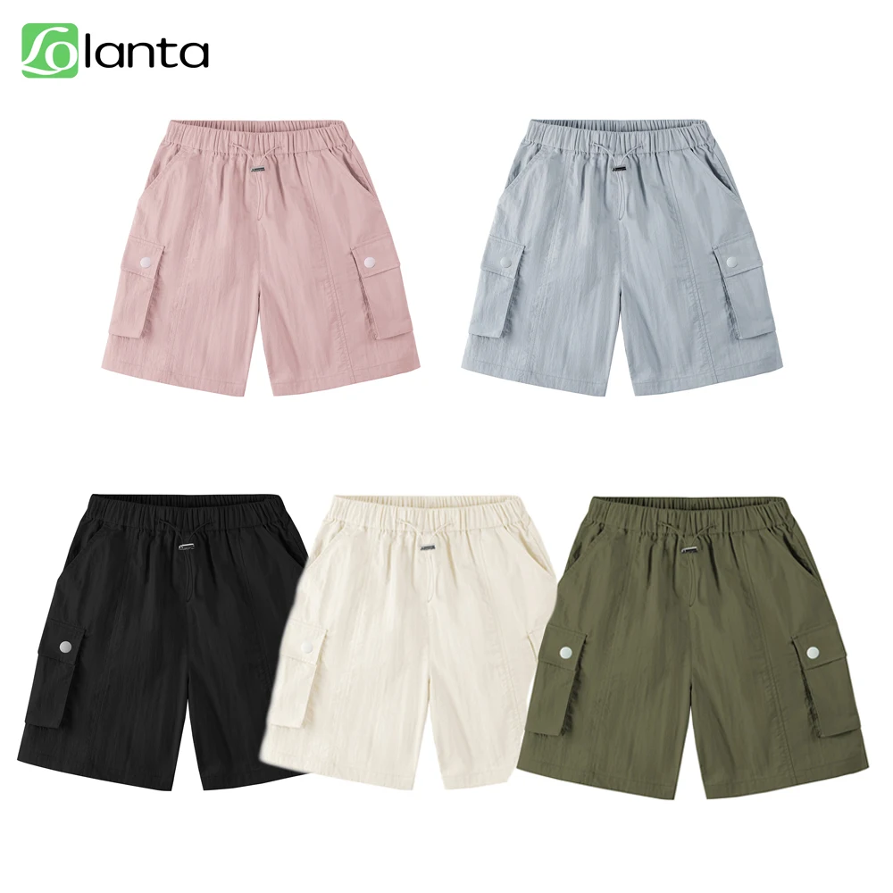 

LOlanta Kids Shorts Summer Sports Casual Outdoor Running Lightweight Quick Dry Parachute Pants with Pockets Boys Girls 5-12 Year