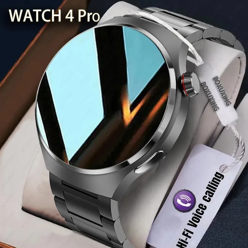 

For Huawei Xiaomi NFC Smart Watch Men AMOLED 360*360 HD Screen Blood Sugar BT Call Watch 4 Pro IP68 Waterproof SmartWatch 2023