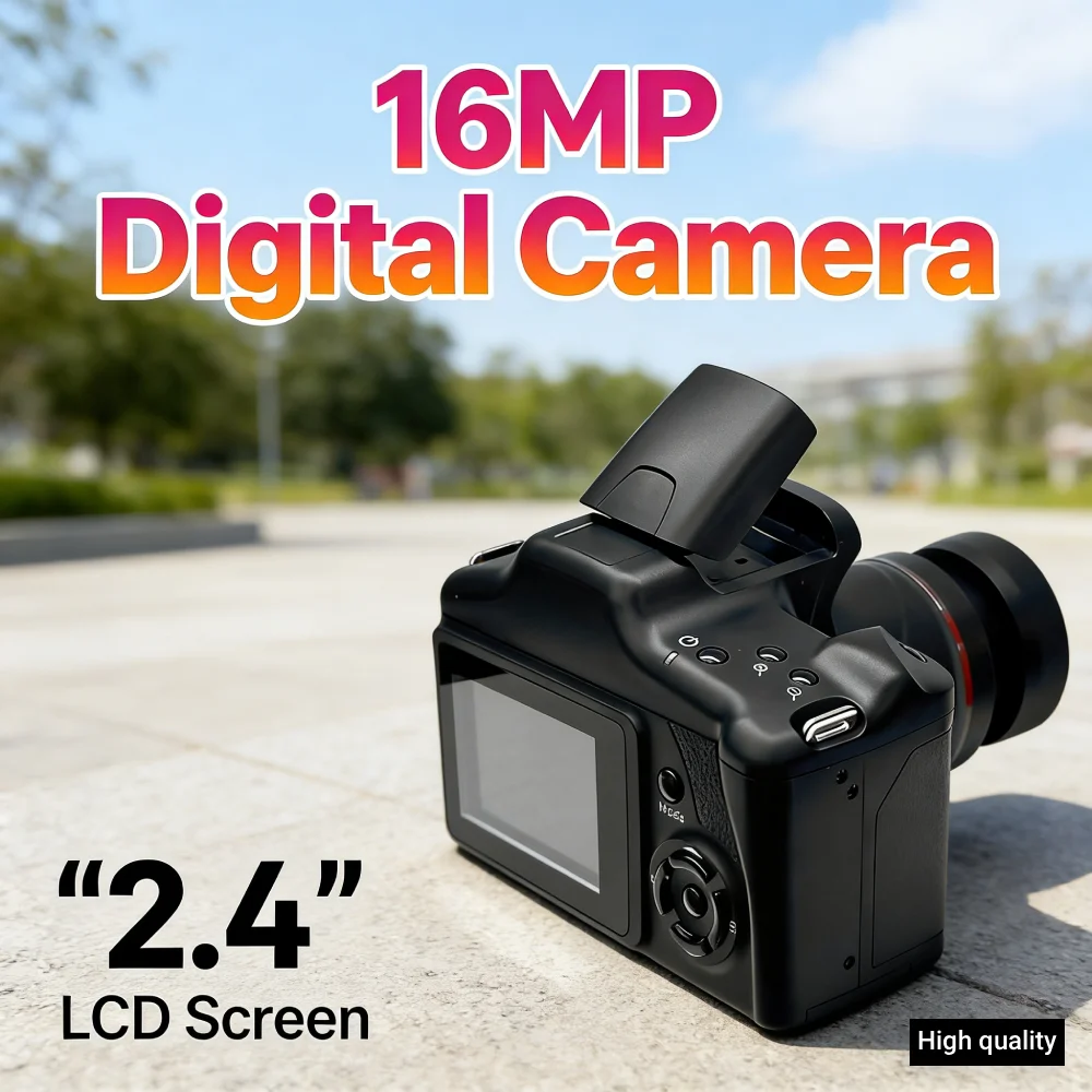 16MP 디지털 카메라 2.4인치 LCD 화면 캠코더 16배 디지털 줌 비디오 레코더 사진 및 비디오 촬영용