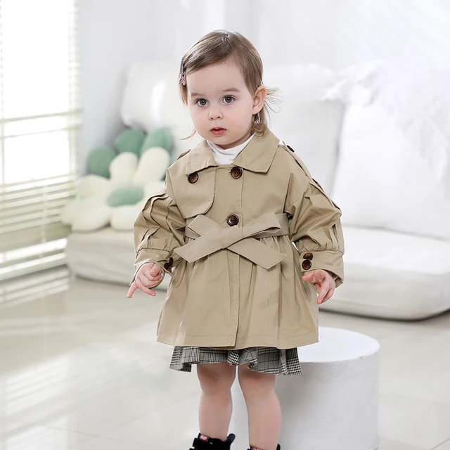 Cappotto Rosso Bambina Giacca Invernale Per Bambini IQYU Trench
