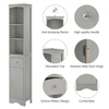 Tall Bathroom Cabinet, Freestanding Storage Cabinet With Drawer, MDF Board, Adjustable Shelf, Grey 5