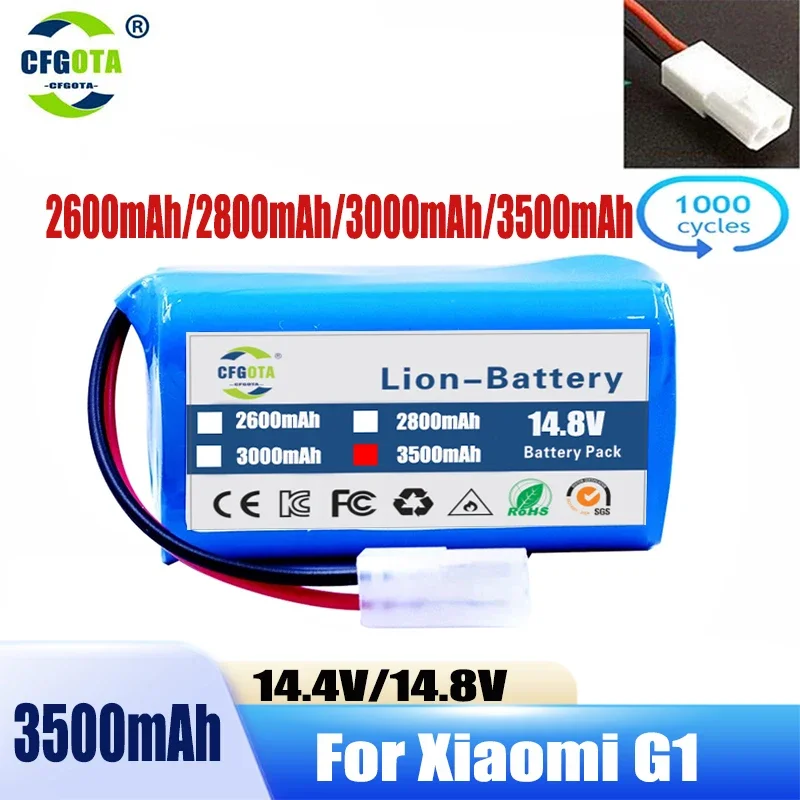 Batería de iones de litio de 14,8 V y 3500mAh para Xiaomi G1 MI, accesorios esenciales para Robot aspirador MJSTG1