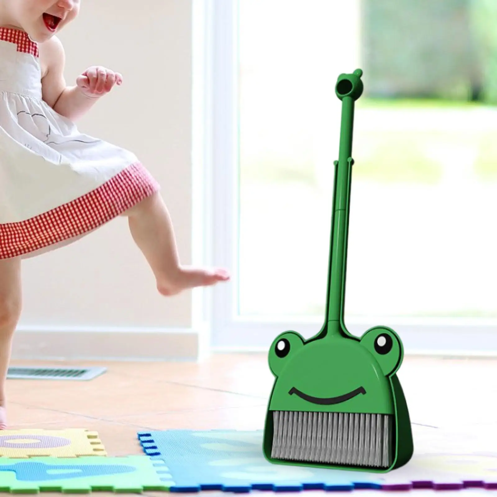 

Miniature Sweeping House Tool Toy Set Play House Toy Holiday Gifts Small Broom and Dustpan Set for Preschool Boys Girls Age 3-6
