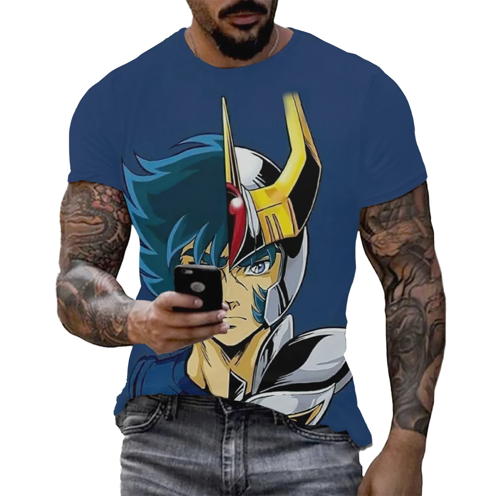 

Saint Seiya anime 3D printed T-shirt Summer graphic top for men women children High quality clothing