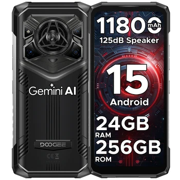 Versione globale DOOGEE Blade20 Pro Telefono robusto 24 GB + 256 GB 125 dB Altoparlante Gemini AI 11800 mAh Display da 6,6 pollici Smartphone Android 15