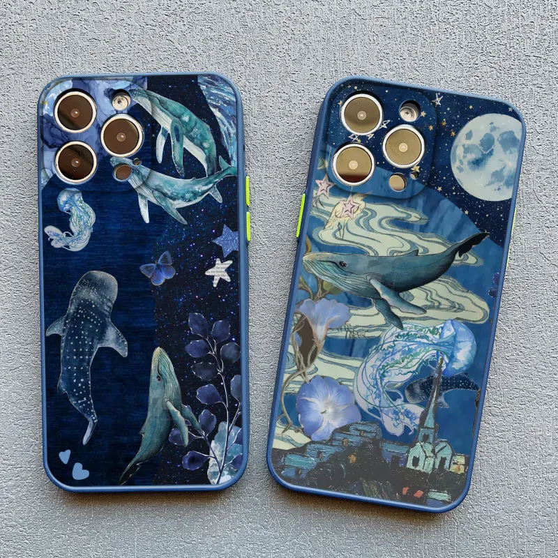Space Ocean Whale Shark Shockproof Phone Case