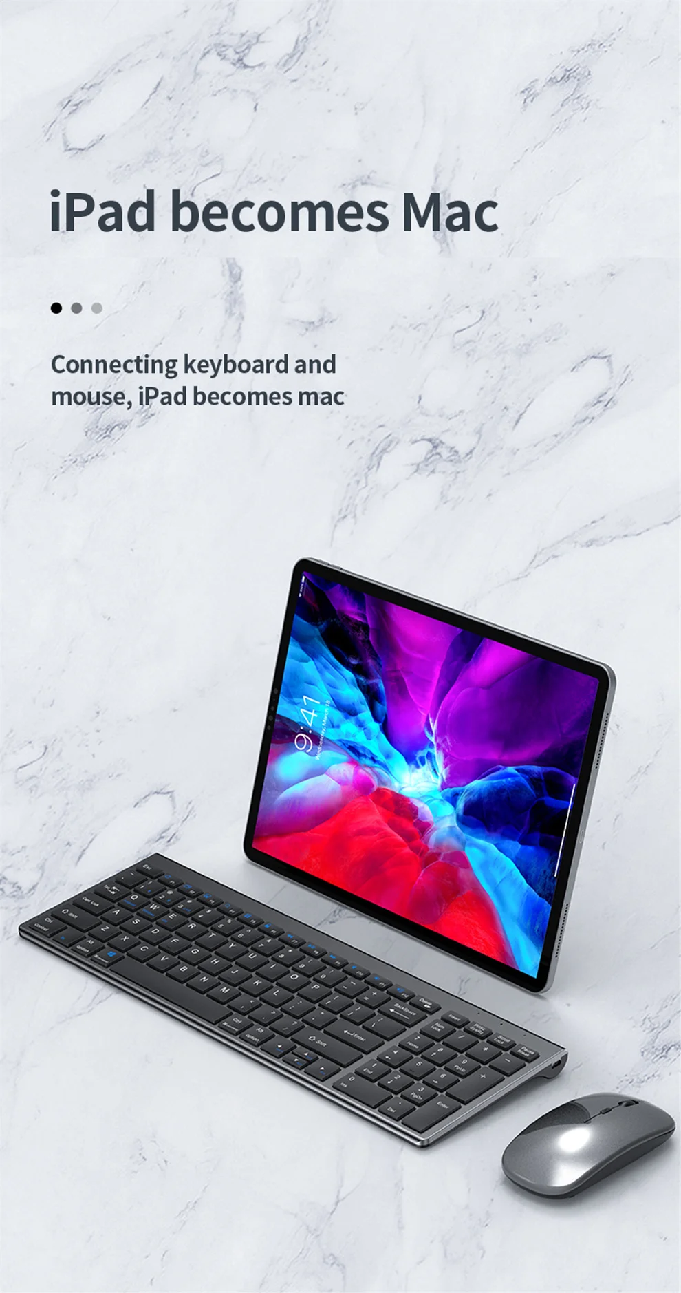 Portugal Inglês USB 2.4G + Bluetooth Teclado