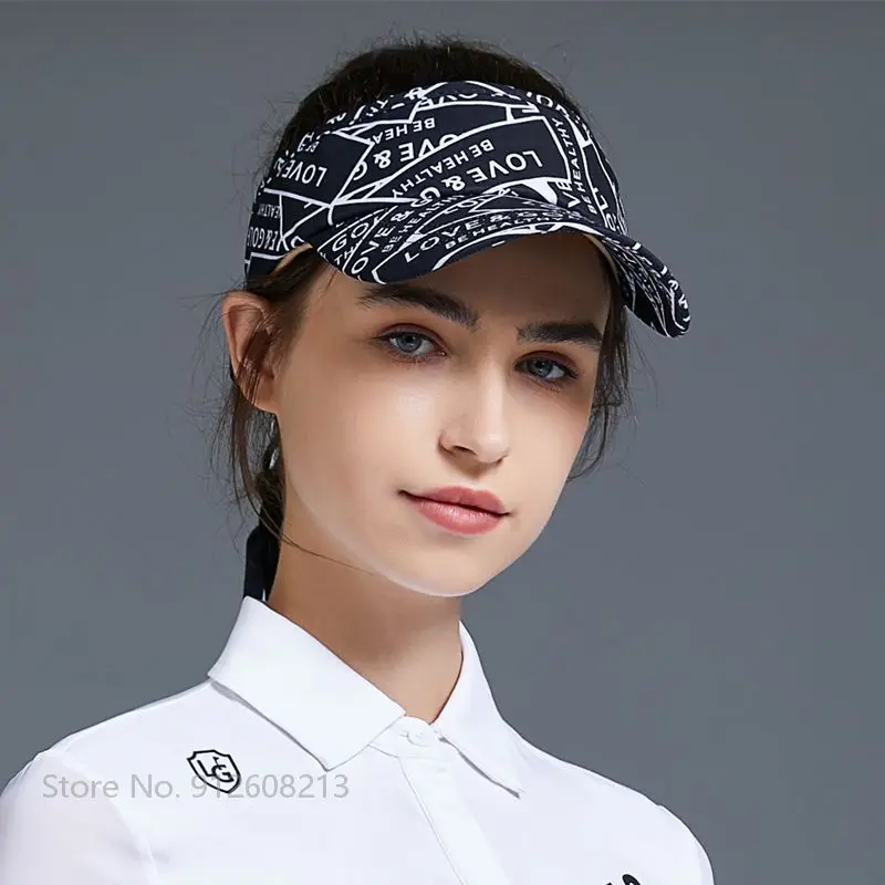 Love Golf Women Anti-UV Bow Tie Caps Lady Adjustable Printed