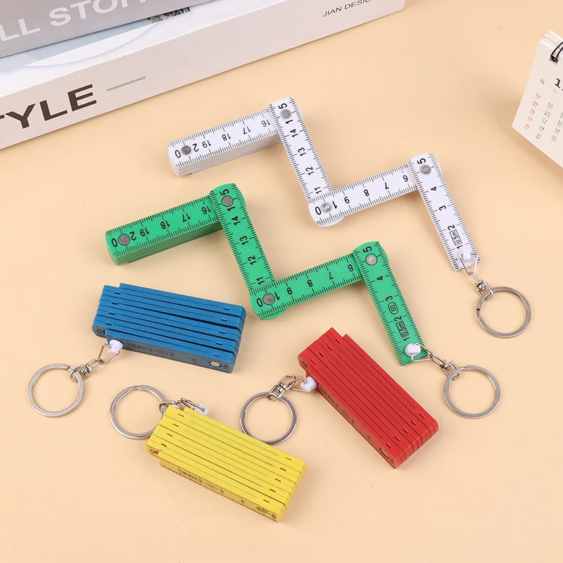 50cm Plastic Fold Ruler Tape Measure Carpenter Measuring Tool Creative Design Key Chain Key Ring tape measure measuring tape measuring ruler