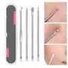 4Pcs/Set Acne Blackhead Needle Set Unscented Blemish PoreCleanser Needle Hook Spot Pimple Remover Skin Care Tools Accessories 4