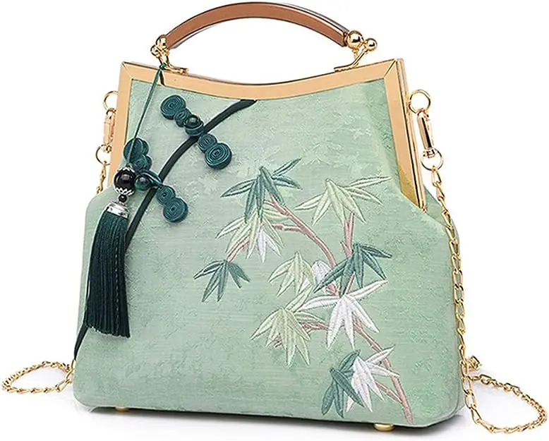 

Женский клатч-почтальонка на плечо Bwinka, жаккардовая вечерняя сумочка-мессенджер с вышивкой журавлей в китайском стиле