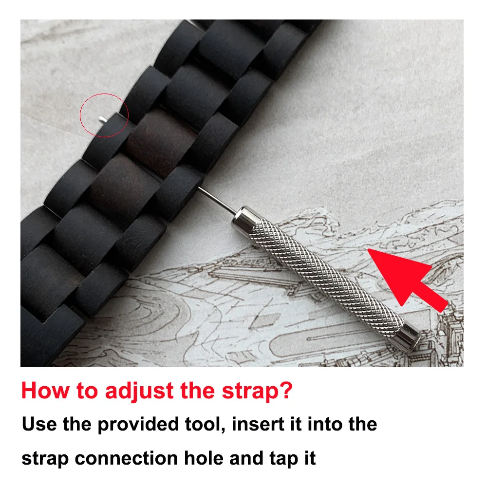 Elegant Retro Sandalwood Wooden Watch Strap
