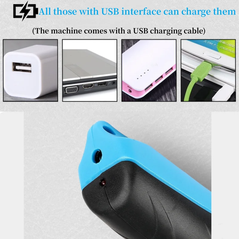 새로운 무선 전기 재단 가위 USB 충전 면직물/가죽/천 및 기타 재료 절단에 적합