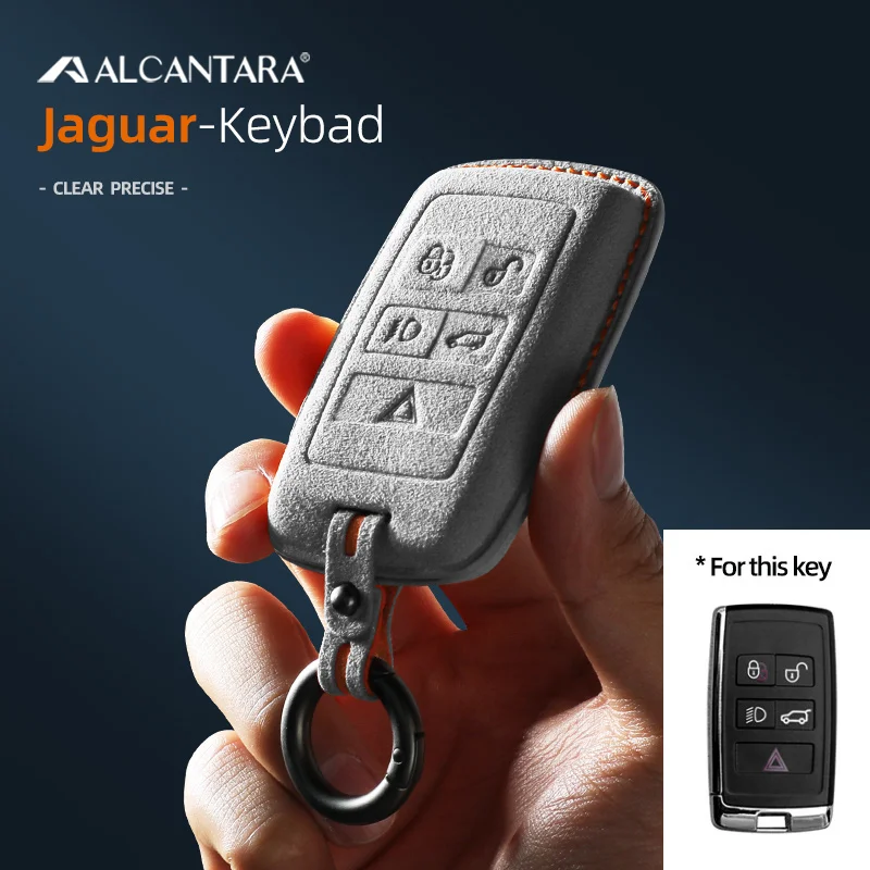 Alcantara 재규어 XEL XJL XFL F-PACE XF용 스마트 키 가방 액세서리, 고품질 키 케이스 커버 홀더