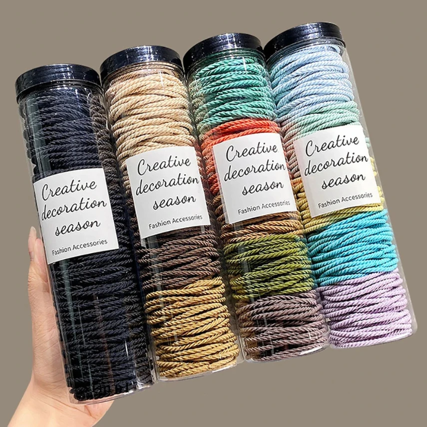 

100pcs/lot Hair bands Solid Color Elastic Rubber Band Hair band Headband Scrunchie Hair Accessories for hair
