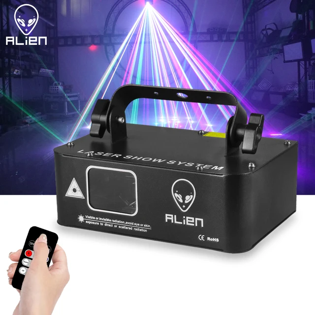 외계인 500mw RGB 레이저 빔 라인 스캐너 프로젝터, DJ 디스코 무대 조명 효과, 댄스 파티, 결혼식, 휴일, 바 클럽, DMX 조명