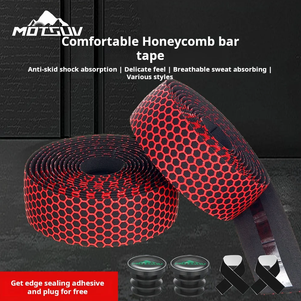 MOTSUV Bike Handlebar tape EVA Cushioned Comfort Strap Bike Color Tape PU Cycling Damping Anti-Vibration Wrap Bike Accessories 4