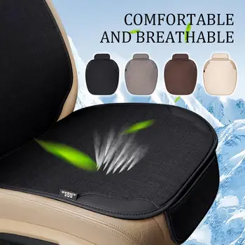 Car Breathable Flax Seat Cover Universal Front Breat Seats Cushions Protector Covers In Cars Chair Accessories 1