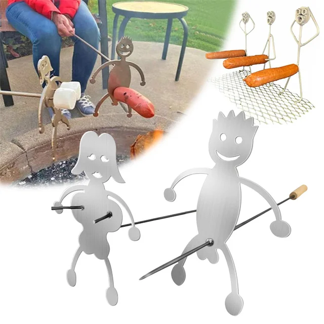 Hordozható Hot Dogpörkölt Állvány Bbq Grillezett Kolbászfém Szerszám Grillező Kolbásztartó Sütő Sült Kültéri Kempinghez