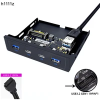 20 Pin 3.5" Floppy Bay USB Front Panel 2 Port USB 3.0 + 2 Port USB 3.2 GEN1 5Gbps Type C Expansion Adapter Connector For Desktop 1