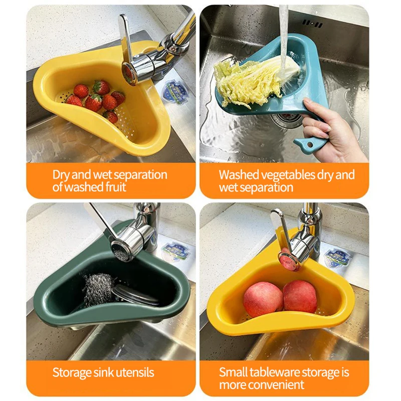 Multifunctional Plastic Drain Tray For Fruits, Vegetables, Cutlery