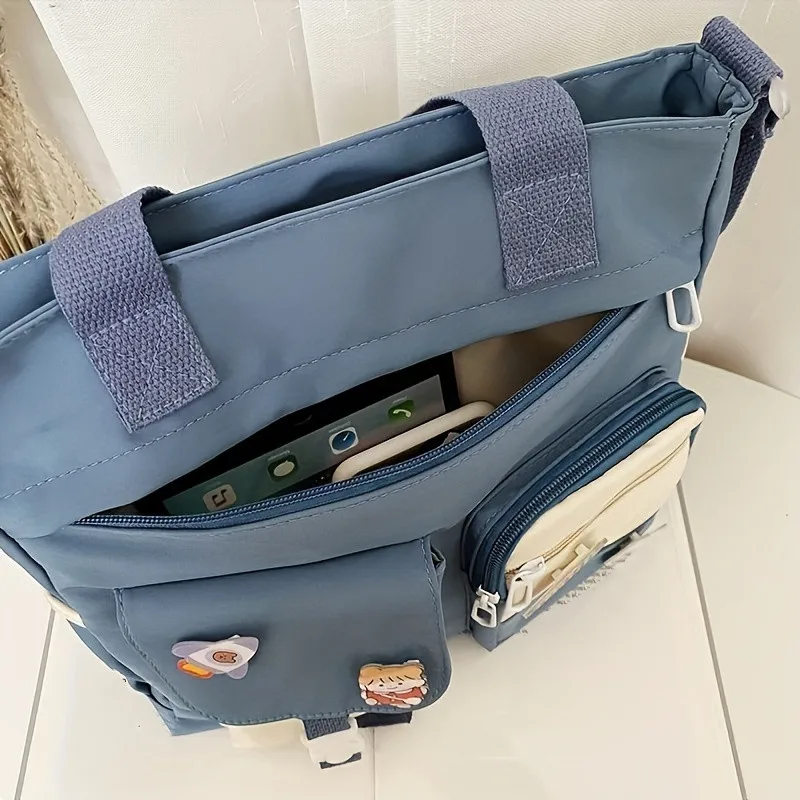 Oxford Fabric Tote Bag, Teen Handbag Shoulder Bag, Nylon Ladies Messenger Bag, Girls Women Cross Body Bags, Student School Bags