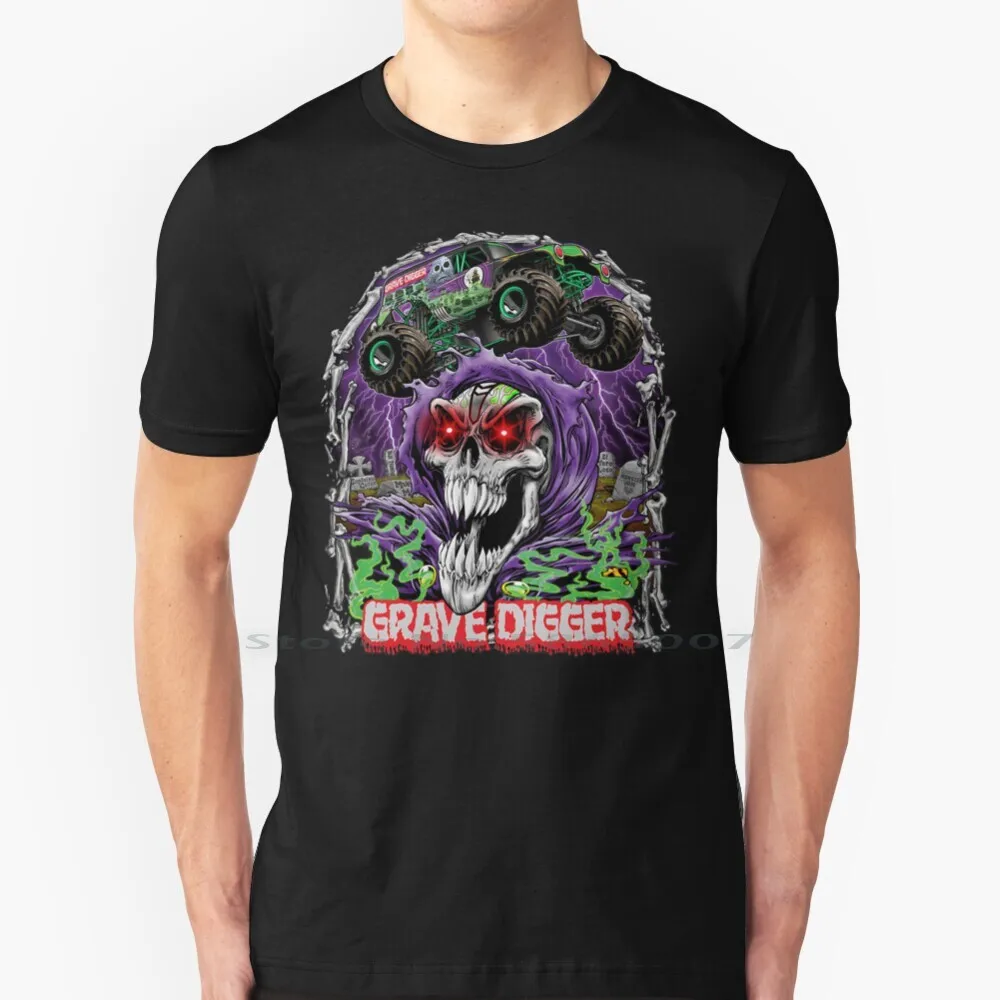 Monster Jam Grave Digger Monster Truck Fans Art Gift T Shirt 100% Cotone Monster Marmellate Monster Jam Bambini Monster Trucks Men Bog