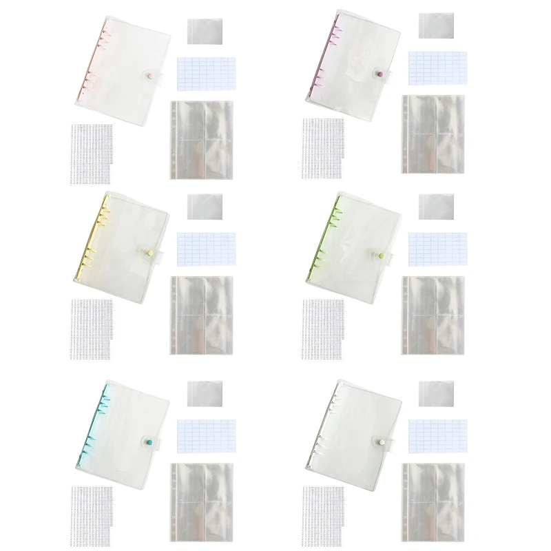 L21C เย็บปักถักร้อยเพชรภาพวาดเก็บชุด6 Hole PVC Binder Dust Proof