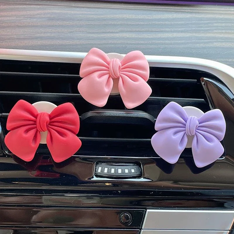 Deodorante per auto Profumo per auto con nodo a fiocco Car-styling Odore naturale Condizionatore d'aria Clip di uscita Fragranza Accessori auto