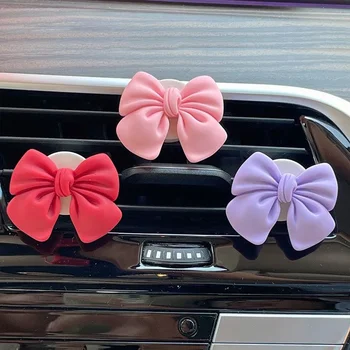 Deodorante per auto Profumo per auto con nodo a fiocco Car-styling Odore naturale Condizionatore d'aria Clip di uscita Fragranza Accessori auto