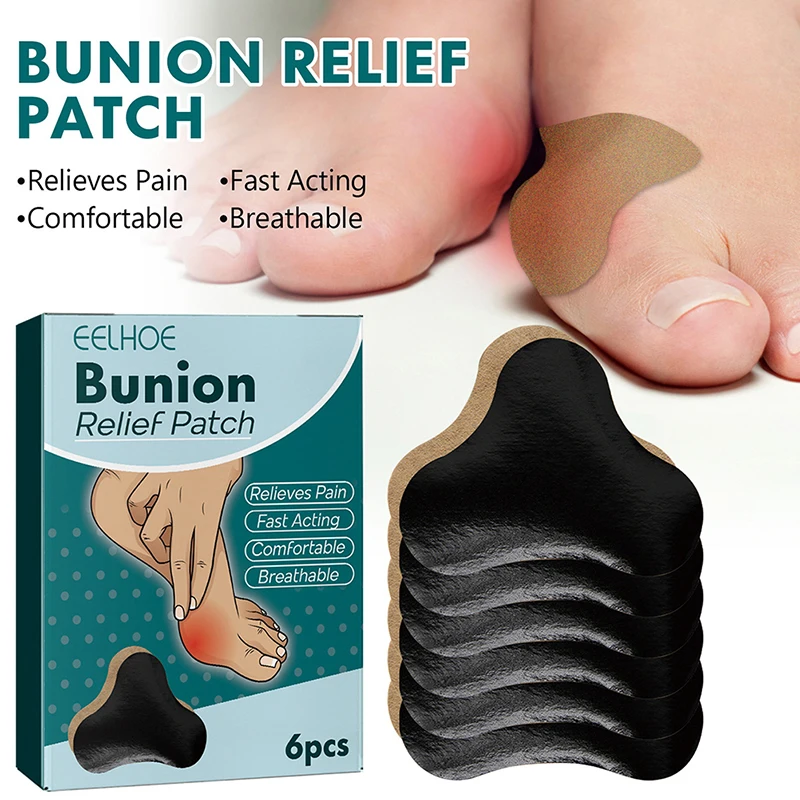 

6Pcs/Box Foot Bunion Patch Inflammation Arthritis Tenosynovitis Joint Pain Relieve Sticker Foot Care Tool