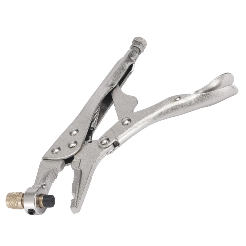 

1/4" SAE Interface Locking Pliers Steel Refrigeration Recovery Clamp Plier Tool For Air Conditioner Refrigerant Repair Hand Tool