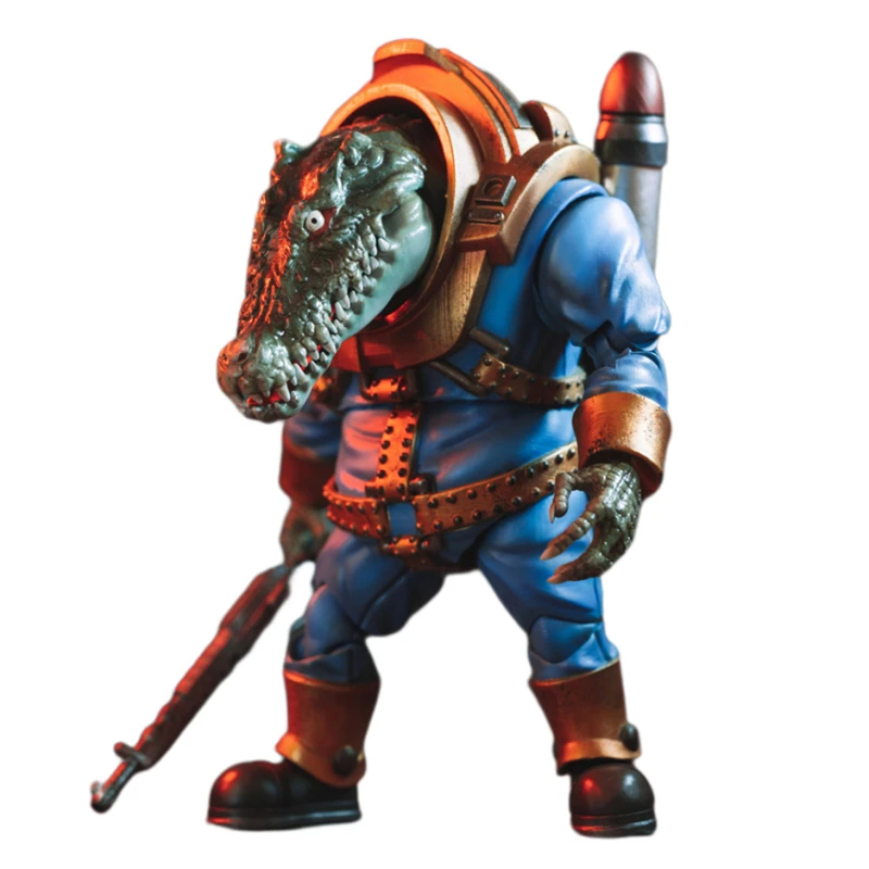 

12Cm Hiya 1/18 Judge Dredd: Superfiend Kleggs Anime Action Figure Movable Joint Crocodile Doll Model Garage Kit Toys Gift