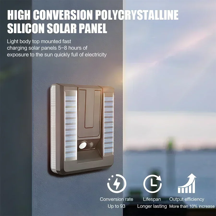 Foldable LED 120° Solar Light Outdoor Wall Lamp Waterproof Spotlights Lamp Motion Sensor Solar 3 Modes Street Light Garden Decor 3