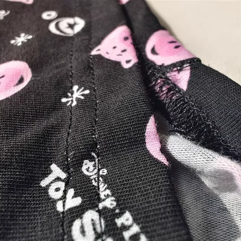 Men's Underwear Pants Cotton Woven Animation Cartoon Beach Shorts Loose Unisex Sleep Bottoms