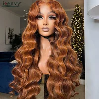 13x6 gingembre Blonde dentelle avant perruques pré plumé vague de corps couleur rouge 13X4 Hd dentelle frontale perruques de cheveux humains bordeaux dentelle avant perruques 2