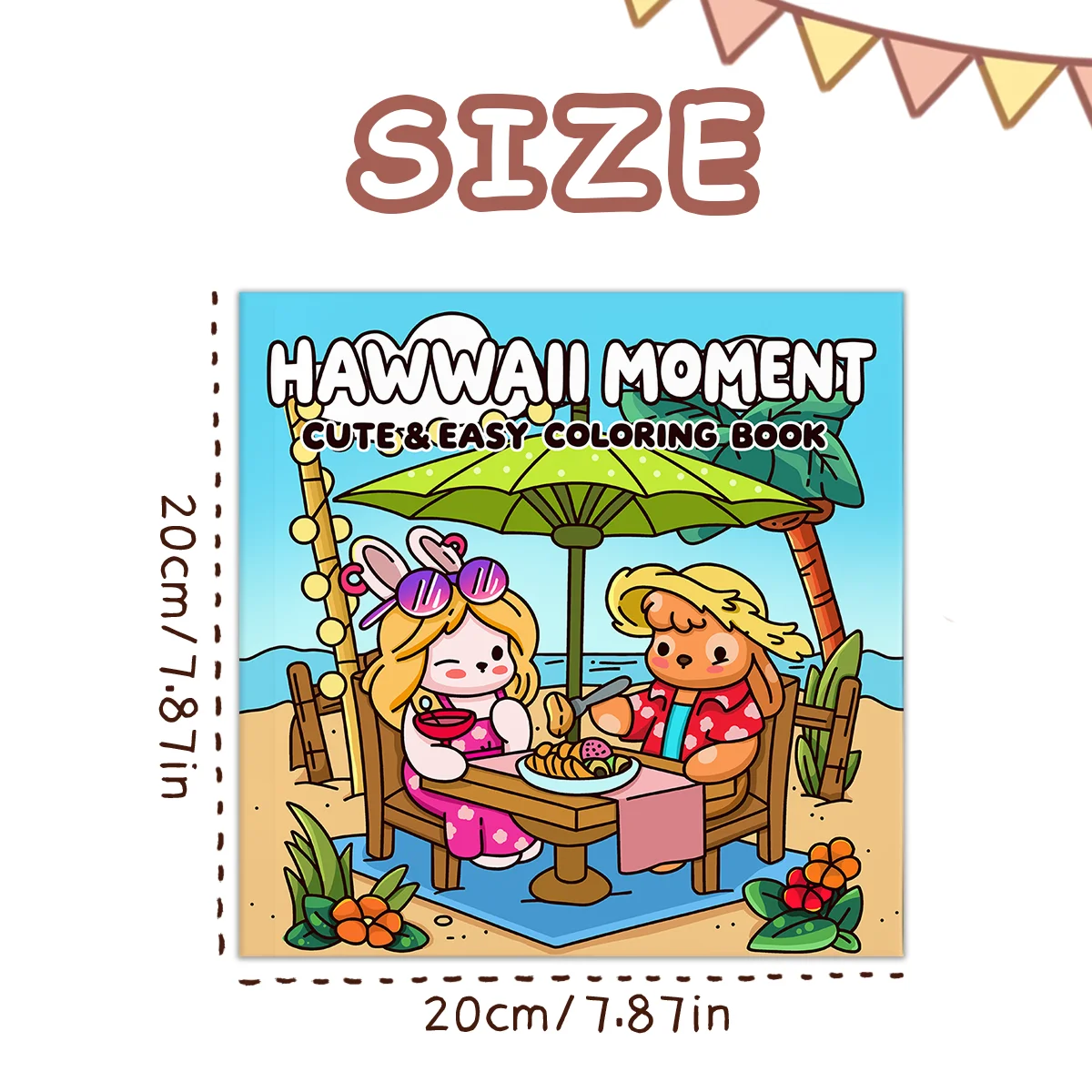 Bilderbuch mit 24-seitigen, geeignet für Reisen und Freizeit mit dem neuen Sommerthema Seaside Hawaii Malbuch – Detail 1