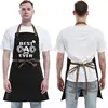 Fashion Printed Best DAD Kitchen Apron Father's Day Gift Man BBQ Cooking Chef Apron 3 Pockets Unique Birthday Thanksgiving Apron 5