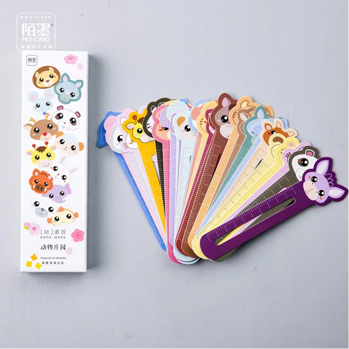 30 Sheets Kawaii Animal Farm Paper  Bookmark Reading Book Mark Cute Book Page Marker Stationery Supplies Gift