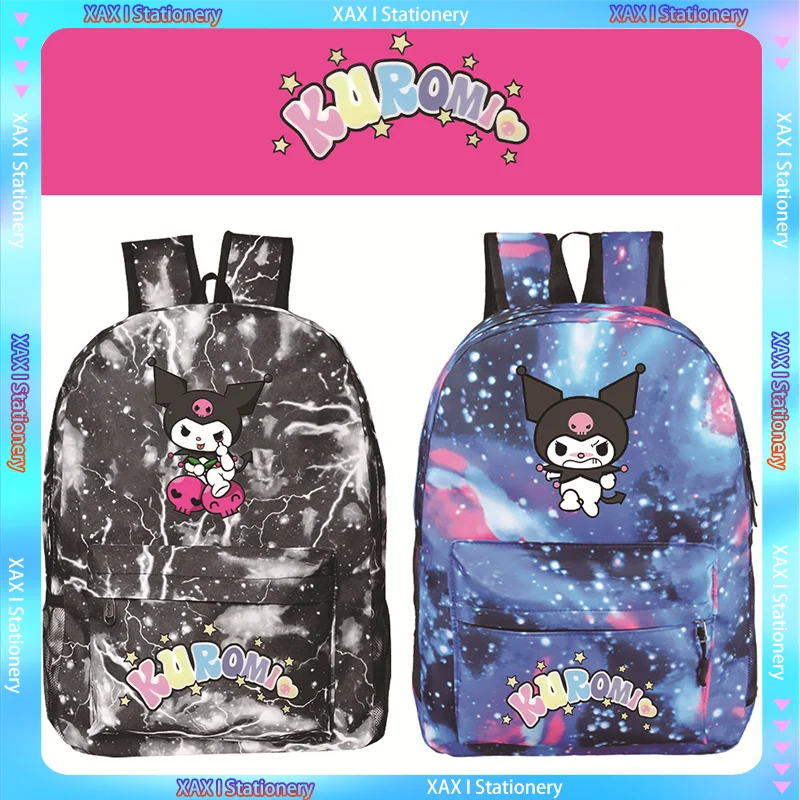 

New Sanrio Kuromi Women's Backpack Girls Boys Anime School Bags Teenagers Schoolbag Harajuku Bookbag Backpacks Children's Gifts